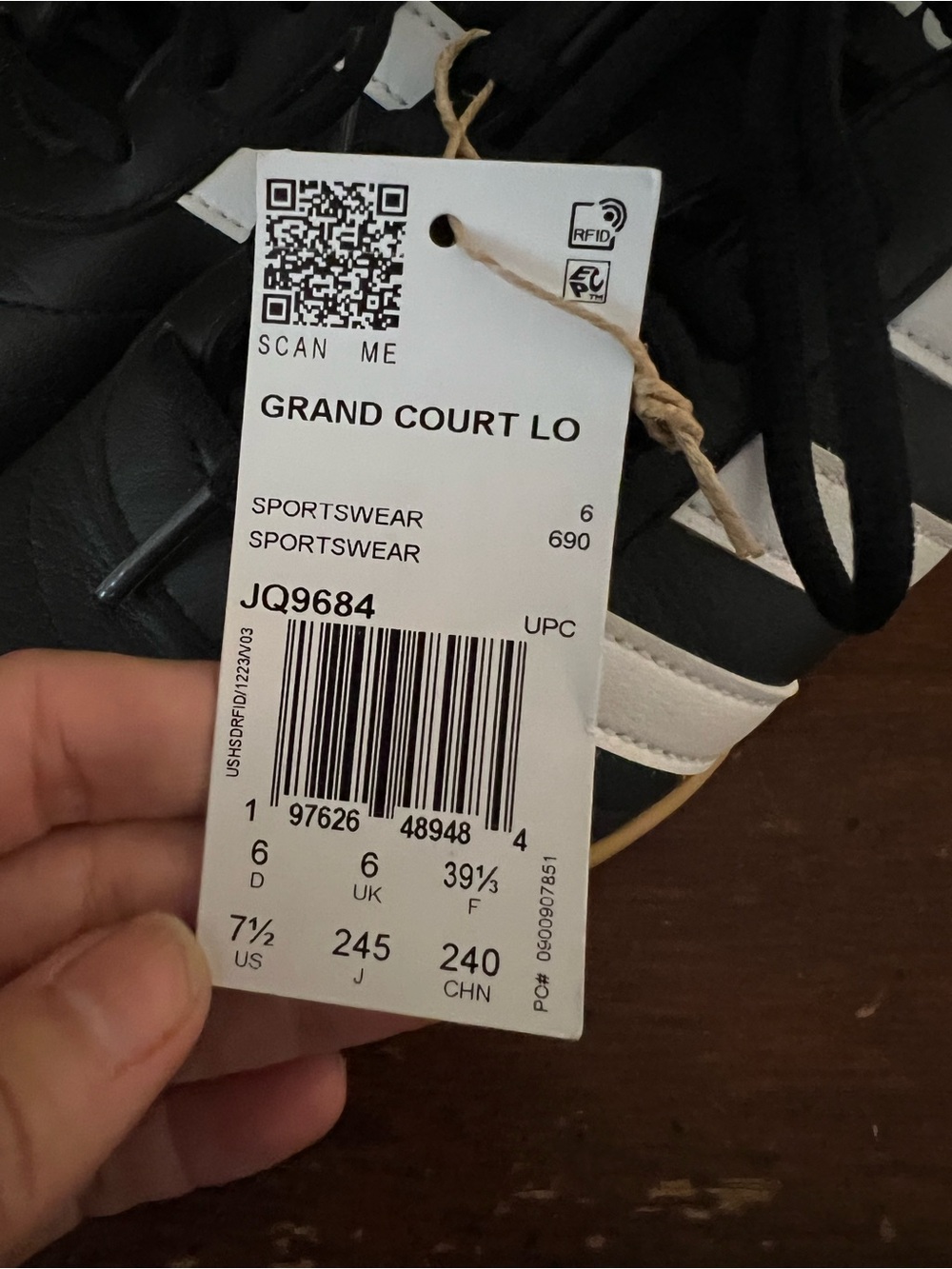 NWT adidas Grand Court Low Top Women's Shoes size 7.5 - Picture 2 of 7